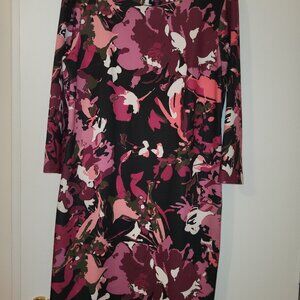 ECI New York - Pink/Black Muti Print Dress, Size 14